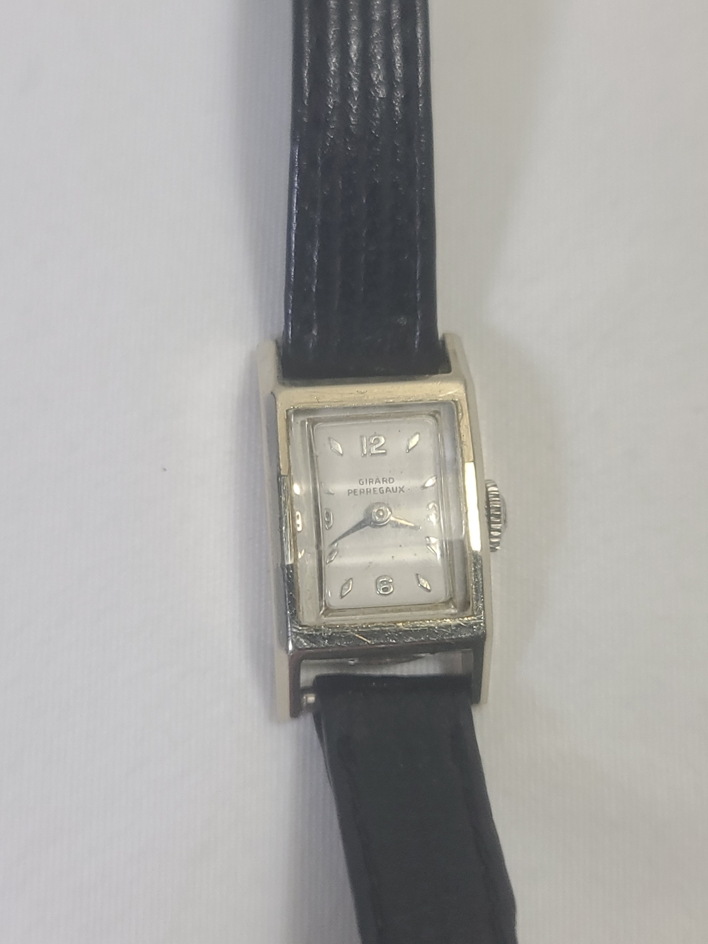 Girard Perregaux 14k Solid White Gold Vintage Ladies Wristwatch